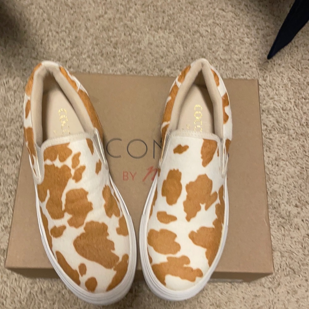 Coconuts by Matisse cow print sneakers, worn once. Super cute!